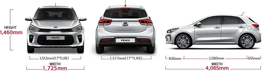 kia-rio-sc-dimensions-all-view Kia Rio 5 Door Dimensions