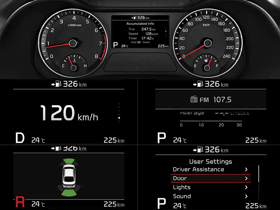 4.2-inch supervision cluster