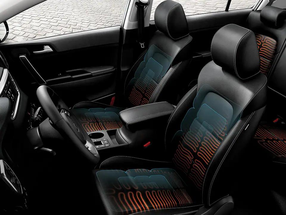 Air-ventilated front seats / Seat warmers