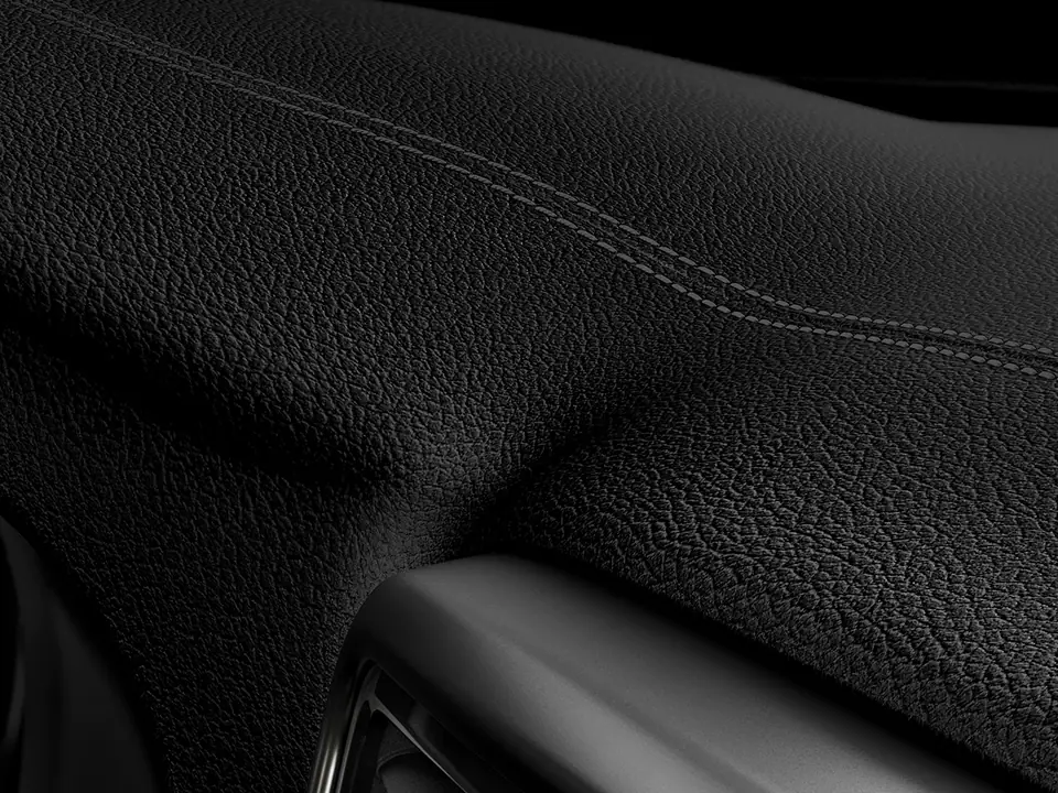 Real crash pad stitching