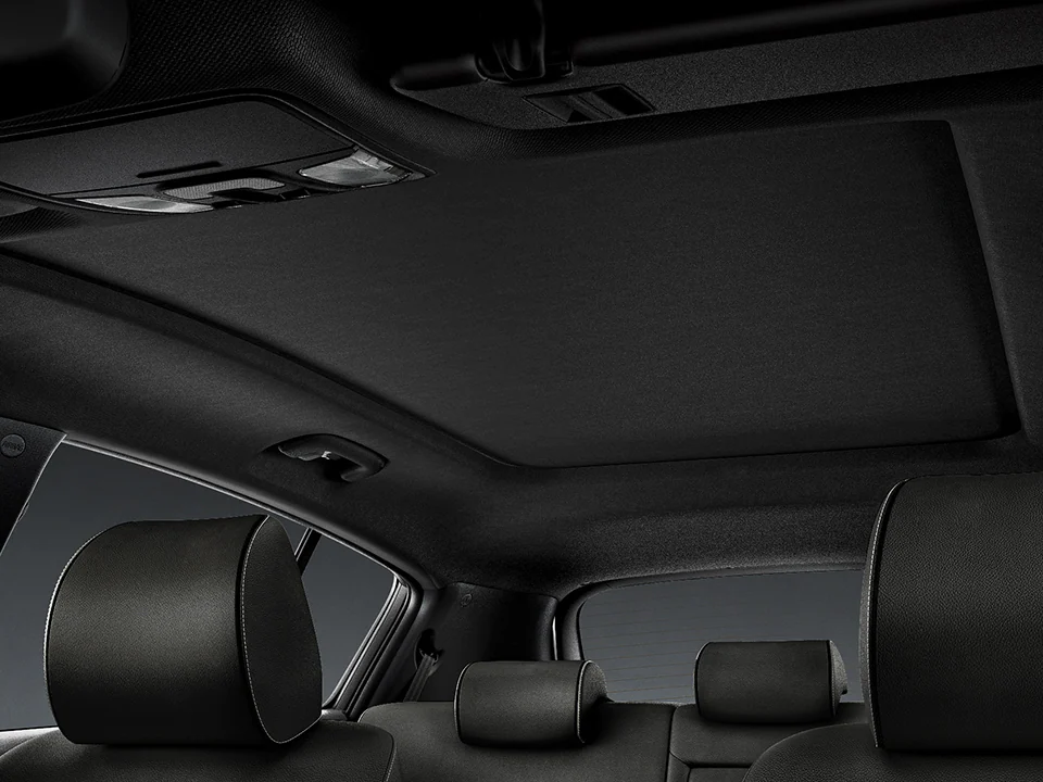 Black colored headlining