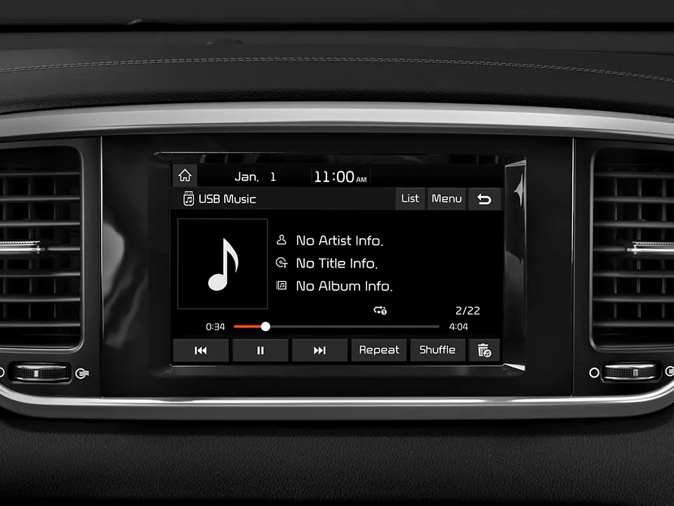 7-inch color LCD touchscreen audio