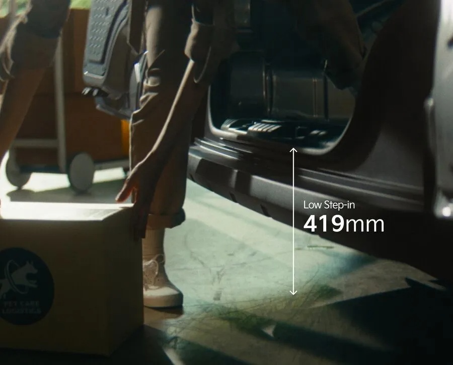 Low rear step, safer loading